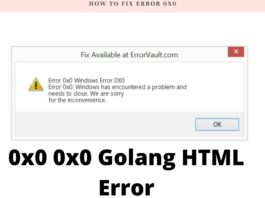 0x0 0x0 Golang HTML Error