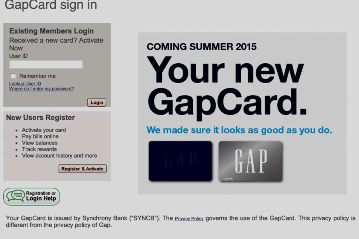 gap credit card