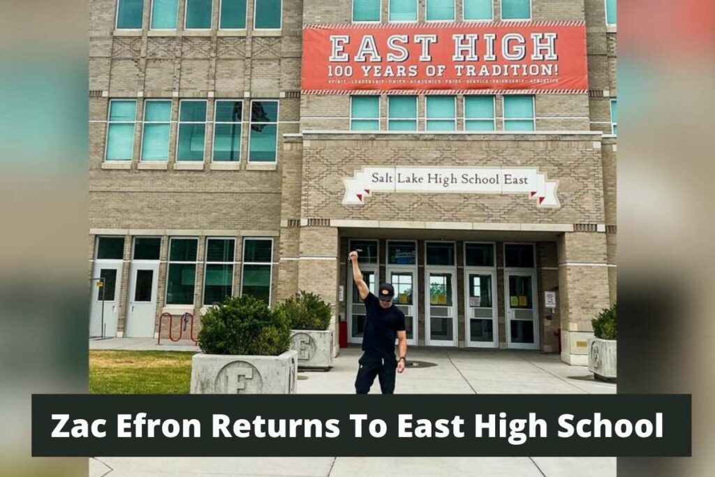 Zac Efron Returns To East High School