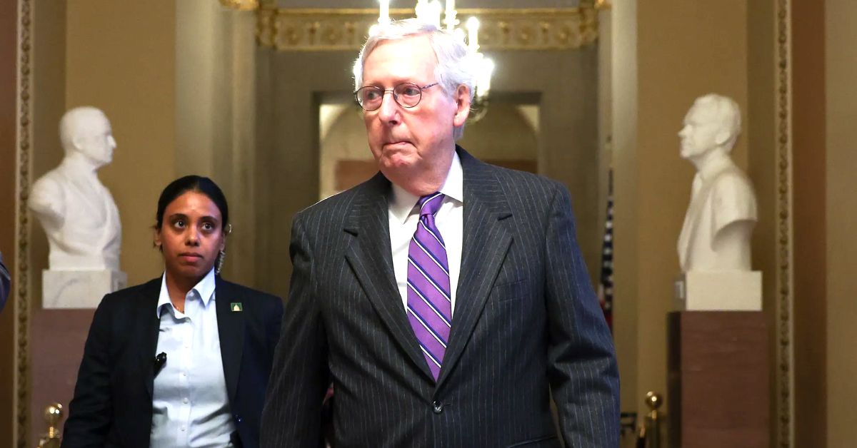 Republican Leader Mcconnell of the Us Senate Suffers Concussion in a Fall